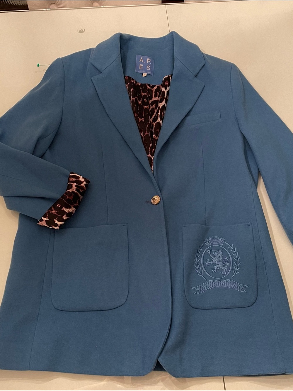 Women's Teal Single-Button Blazer